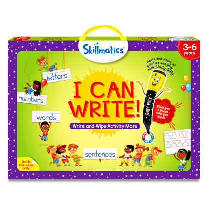 Skillmatics Educational Toy - I Can Write, Perfect Preschool & Kindergarten Learning Activity for Kids, Toddlers, Supplies for School/Classroom, Gifts for Girls & Boys Ages 3, 4, 5, 6