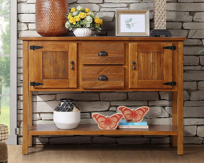 LKTART Farmhouse Sideboard Buffet Cabinet Kitchen Sideboard Cabinet with Storage Drawers and Bottom Shelf for Entryway Hallway Foyer Table Cupboard Coffee Bar Cabinet (48" Brown