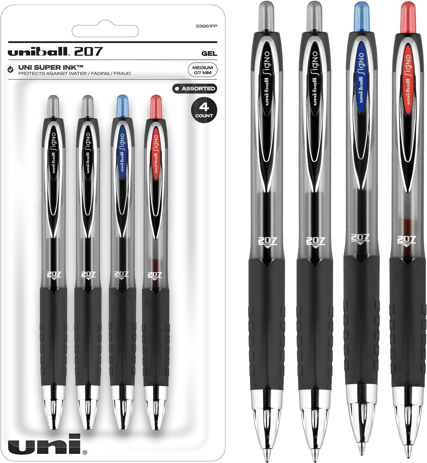 Uniball Signo 207 Gel Pen 12 Pack, 0.5mm Micro Black Pens, Gel Ink Pens | Office Supplies Sold by Uniball are Pens, Ballpoint Pen, Colored Pens, Gel Pens, Fine Point, Smooth Writing Pens