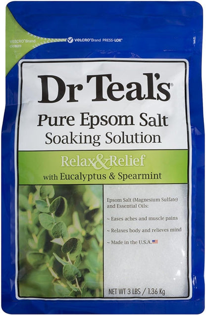 Dr Teal'S Epsom Relax Salt And Relief With Eucalyptus Spearmint, 1.36 KilogRAM