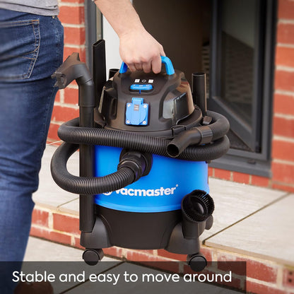 Vacmaster Multi 20 PTO Wet & Dry Vacuum Cleaner, 20 litre, 1250W motor, power take off socket, ideal for DIY, garage and car cleaning, 2 year guarantee