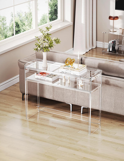 solaround Acrylic Console Table, 100 x 30 x 80 cm, Clear