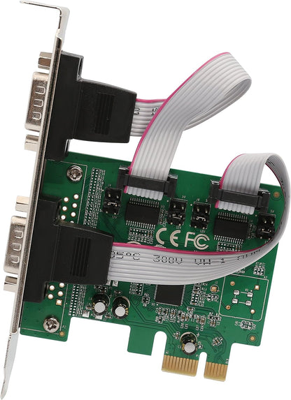 I/O Crest 2 Port Serial COM DB9 RS-232 and 1 Port DB25 Printer Lpt1 Port PCI-E 1.0 X1 Card WCH382 Chipset