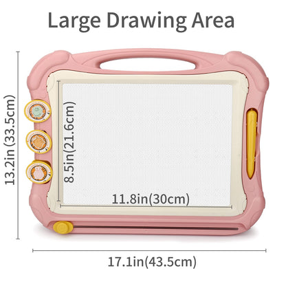 LZZAPJ Magnetic Drawing Board Toy for Kids, Large Doodle Board Writing Painting Sketch Pad, Birthday Present for Child, Blue