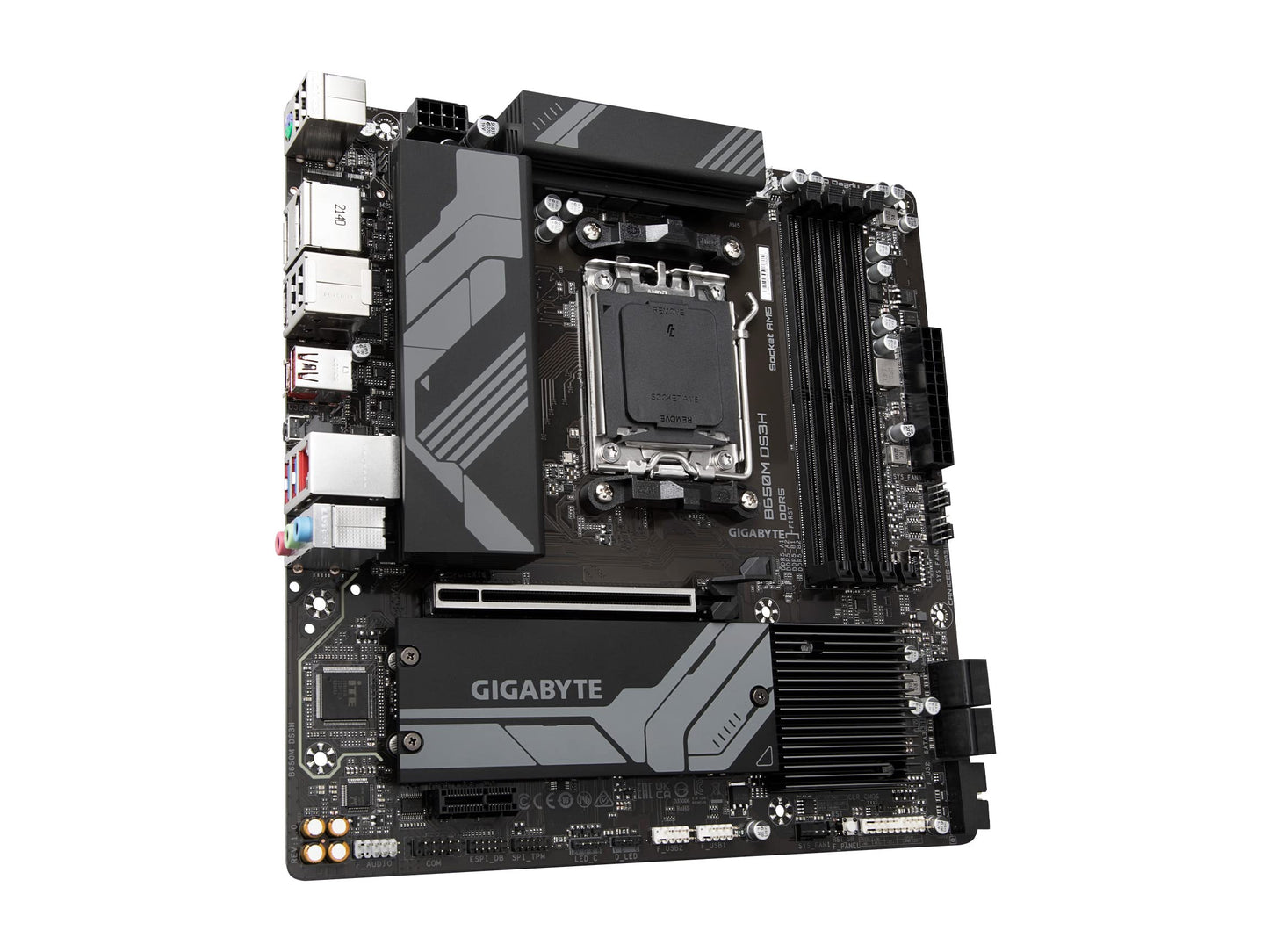 GIGABYTE B550M DS3H AC (AM4 AMD/B550/Micro ATX/Dual M.2/SATA 6Gb/s/USB 3.2 Gen 1/PCIe 4.0/HMDI/DVI/DDR4/Motherboard)