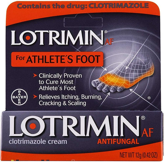 Lotrimin AF Cream for Athlete's Foot, Clotrimazole 1% Antifungal Treatment, Clinically Proven Effective Antifungal Treatment of Most AF, Jock Itch and Ringworm, Cream.42 Ounce (12 Grams)