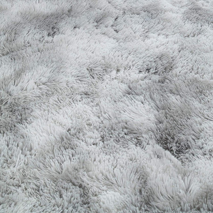 Tinyboy-hbq Area Rugs Shaggy Carpet for Living Room Bedroom Large Fluffy Carpet Modern Non-Slip Mat Multisize Rug Indoor Home Decor (Gray White, 80 x 120 cm)