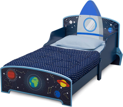 Delta Children Rocket Ship Wood Toddler Bed, Space Adventure, Piece Of 1