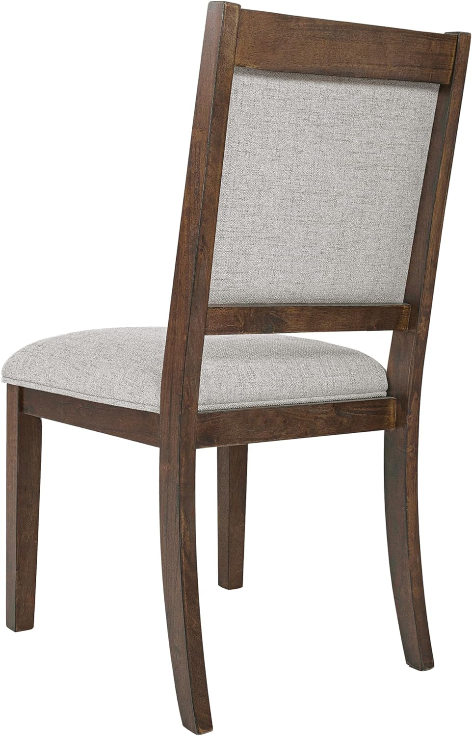 HomePop Open Back Upholstered Wood Frame Dining Chairs, Neutral Textured Solid (Set of 2)