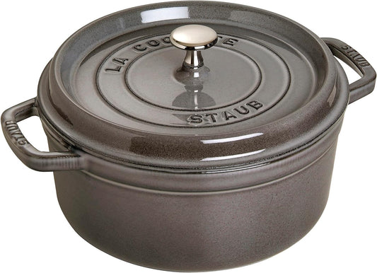 Staub Round Cocotte, Grey, 24 cm