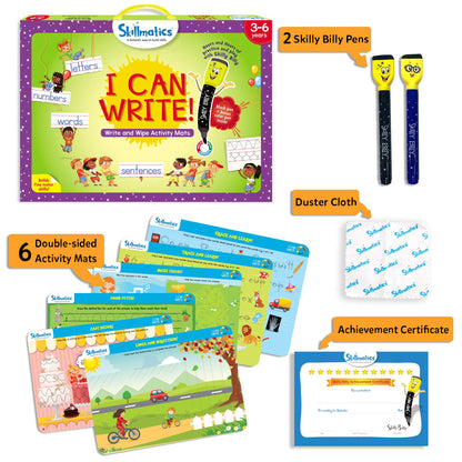 Skillmatics Educational Toy - I Can Write, Perfect Preschool & Kindergarten Learning Activity for Kids, Toddlers, Supplies for School/Classroom, Gifts for Girls & Boys Ages 3, 4, 5, 6