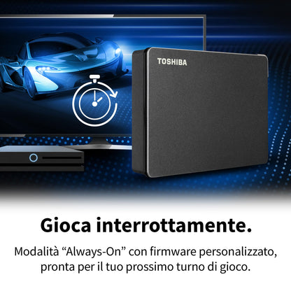 Toshiba Canvio Partner 2TB Portable 2.5’’ External Hard Drive, USB 3.2, Mac & Windows compatible. Xbox, PS4