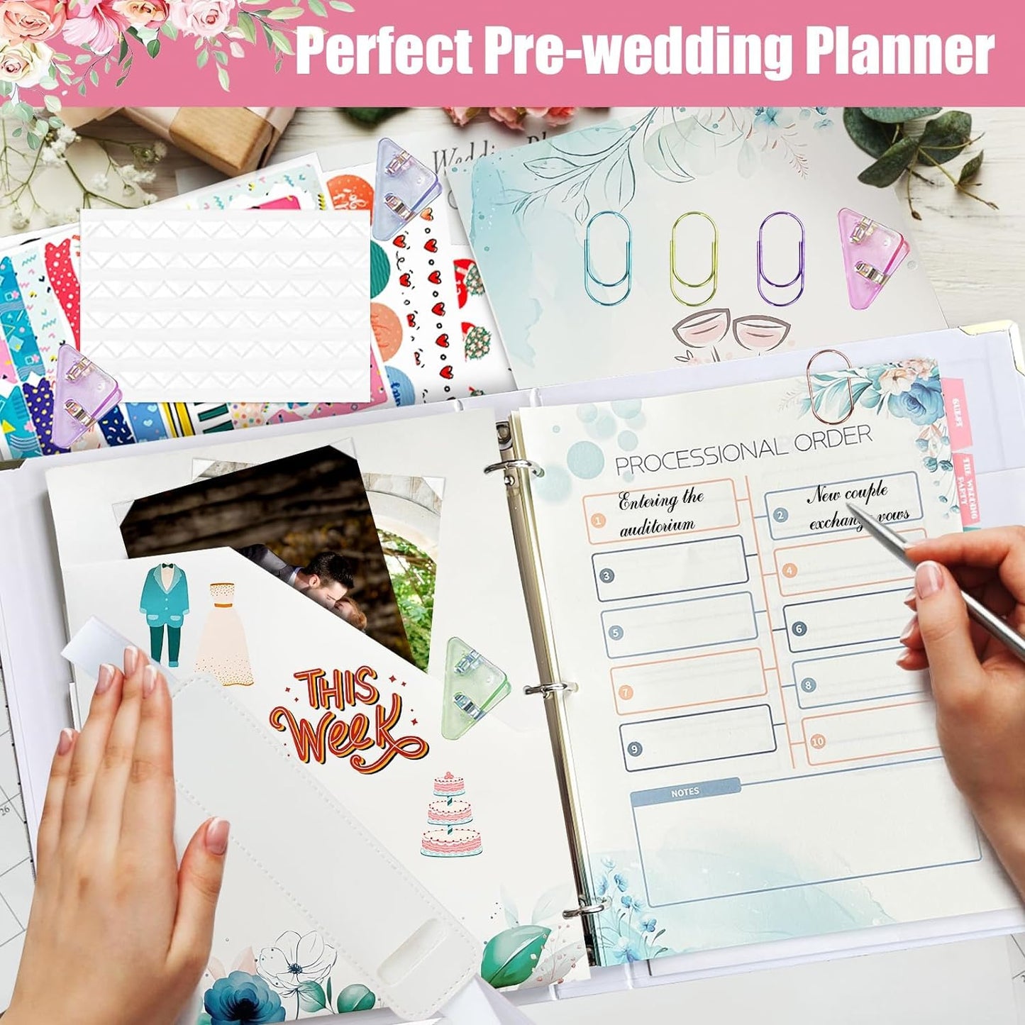 Bridal Wedding Planner Book and Organizer, Engagement Countdown and Unique Gift for Couples, Future Brides and Grooms