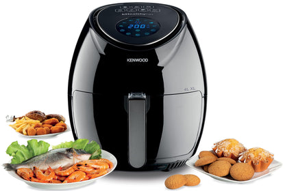 KENWOOD Digital Air Fryer XL 3.8L 1.7KG 1500W with Rapid Hot Air Circulation for Frying, Grilling, Broiling, Roasting, Baking and Toasting HFP30.000BK Black