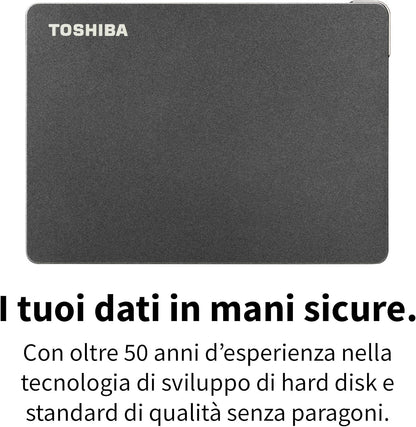 Toshiba Canvio Partner 2TB Portable 2.5’’ External Hard Drive, USB 3.2, Mac & Windows compatible. Xbox, PS4