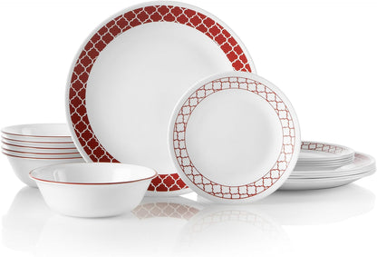 Corelle 18-Piece Chip Resistant Classic Collection Dinnerware Set, Service for 6 18-Piece 1134331