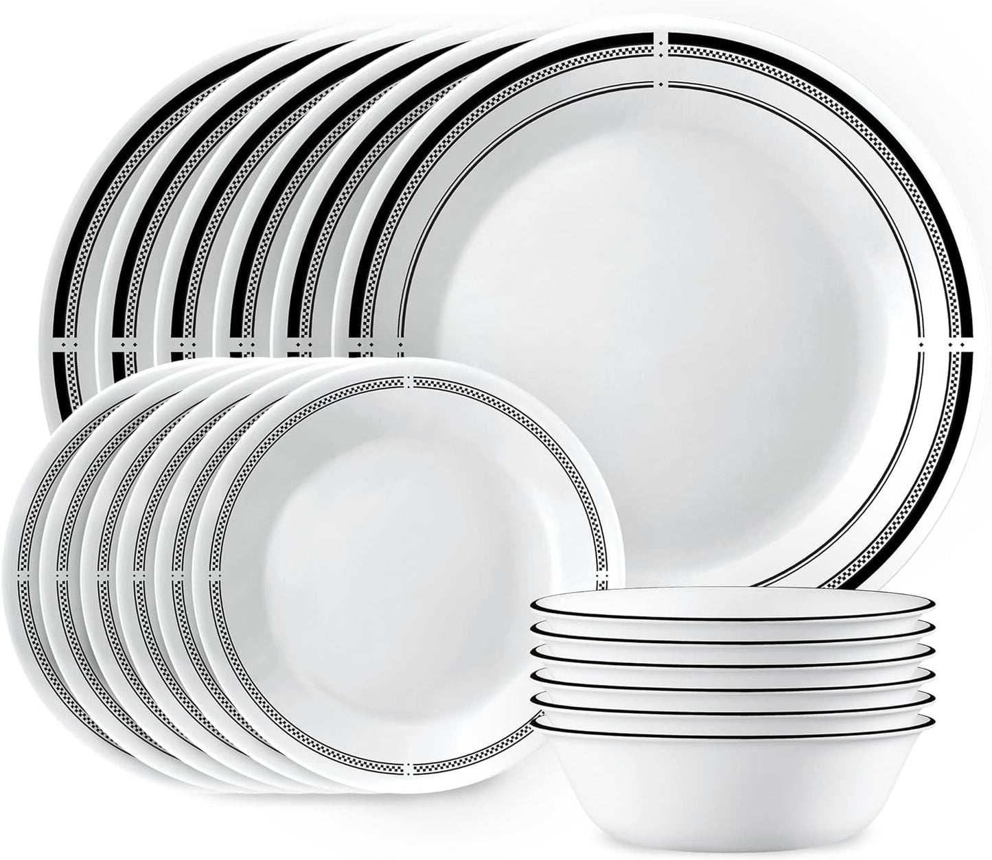 Corelle 18-Piece Chip Resistant Classic Collection Dinnerware Set, Service for 6 18-Piece 1134331