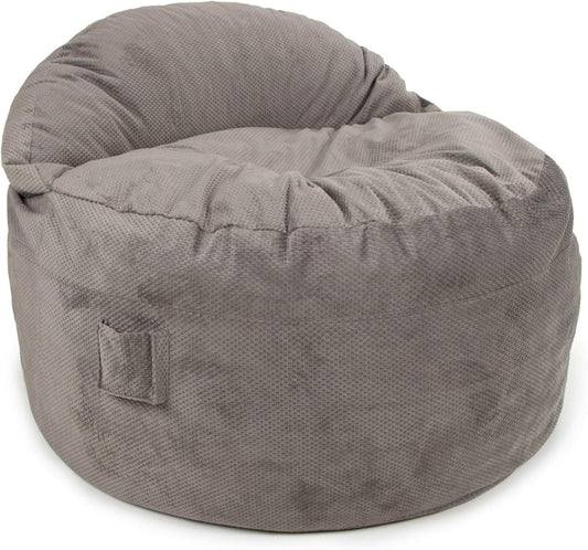 CordaRoy's NEST Gaming Bean Bag Chair - Convertible Bean Bag Chair & Bed - Washable Chenille Cover with Pockets for Remote, Controllers - for Living Room, Game Room, Basement - Full Size - Charcoal