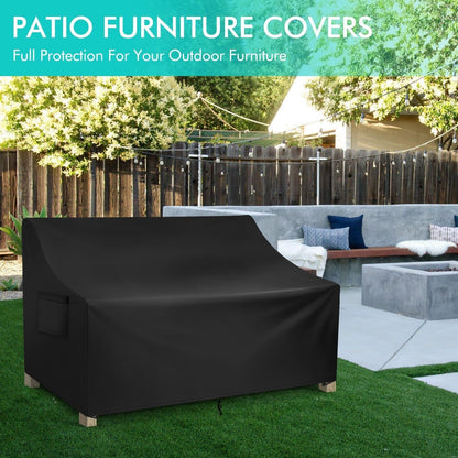 THE WHITE SHOP Patio Sofa Cover, Outdoor Loveseat Cover, Heavy Duty Outdoor Couch Cover, Large Lawn Patio Furniture Covers with Air Vent (Size : 2)