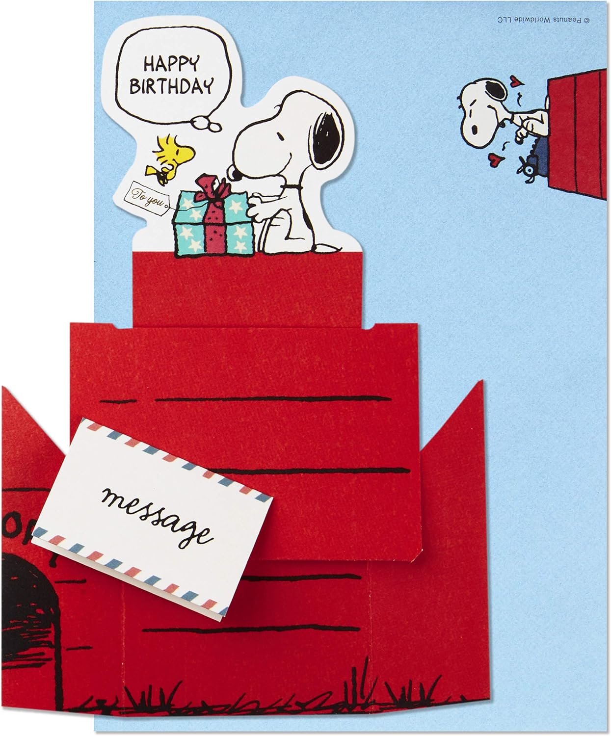 Hallmark Pop Up Peanuts Snoopy Birthday Greeting Card (Snoopy Dog House)