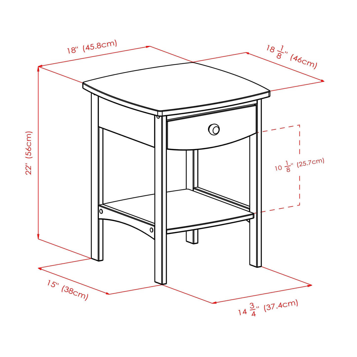 Winsome Accent Table, Wood, Walnut, Furniture