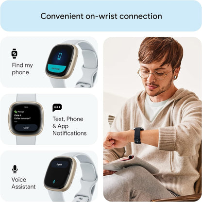 Fitbit Sense 2 Health and Fitness Smartwatch with built-in GPS, advanced health features, up to 6 days battery life - compatible with Android™ and iOS. - Shadow Grey/Graphite Aluminium