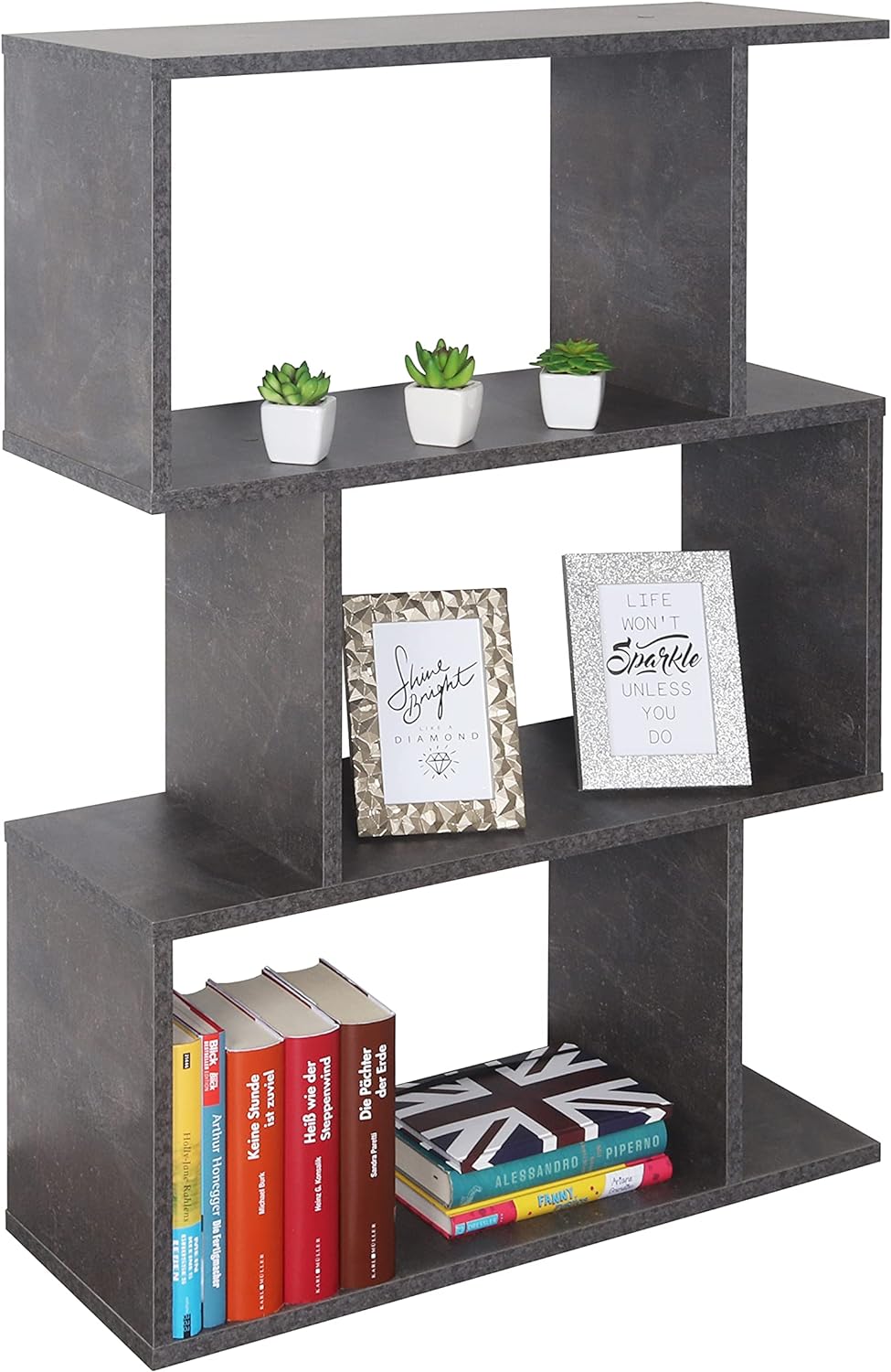 RICOO WM071-WM Shelf 129 x 70 x 25 cm, Standing Shelf, White Matt, Wooden Bookcase, Wall Shelf, Small Shelf, Shelves & Shelves, Narrow Shelf, Office Bookshelves, Small Shelf, Small Office Shelf