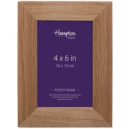 Hampton Frames NEW ENGLAND Solid Oak Wood Photo Frame (Double 5x7 (13x18cm)), natural