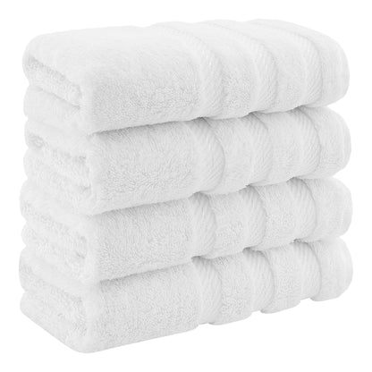 American Soft Linen Bath Linen Sets, 4 Pack Bath Linen Sets for Your Bathroom, Salem Luxury 100% Turkish Soft Twist Cotton, 13 x 13 inches Premium Quality Bath Linen Sets, Black