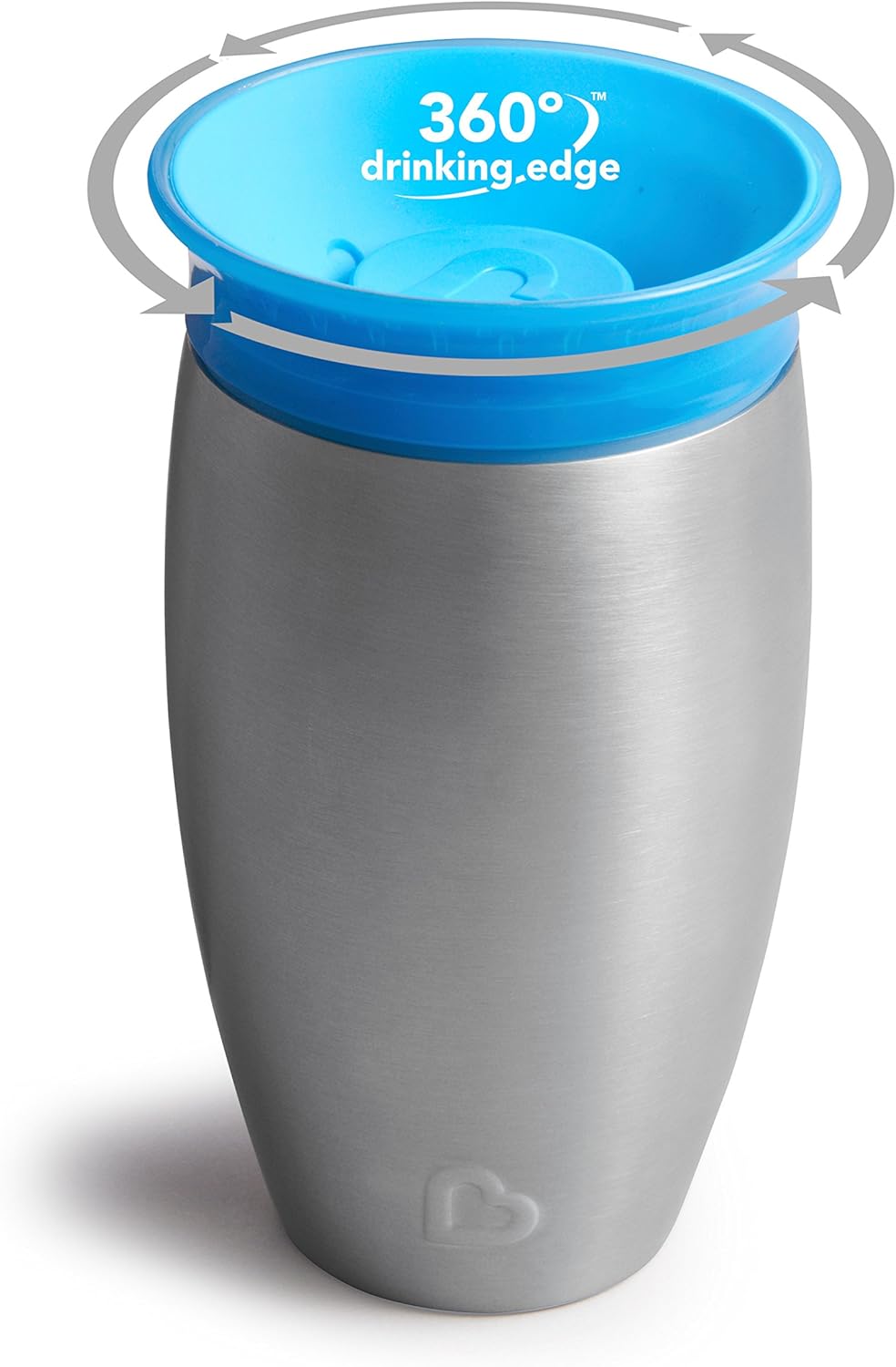 Munchkin Miracle Stainless Steel 360 Sippy Cup, Blue, 10 Ounce