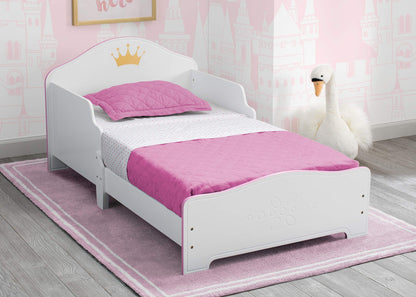 Delta Children Princess Crown Wood Toddler Bed, Whitepink, Piece Of 1