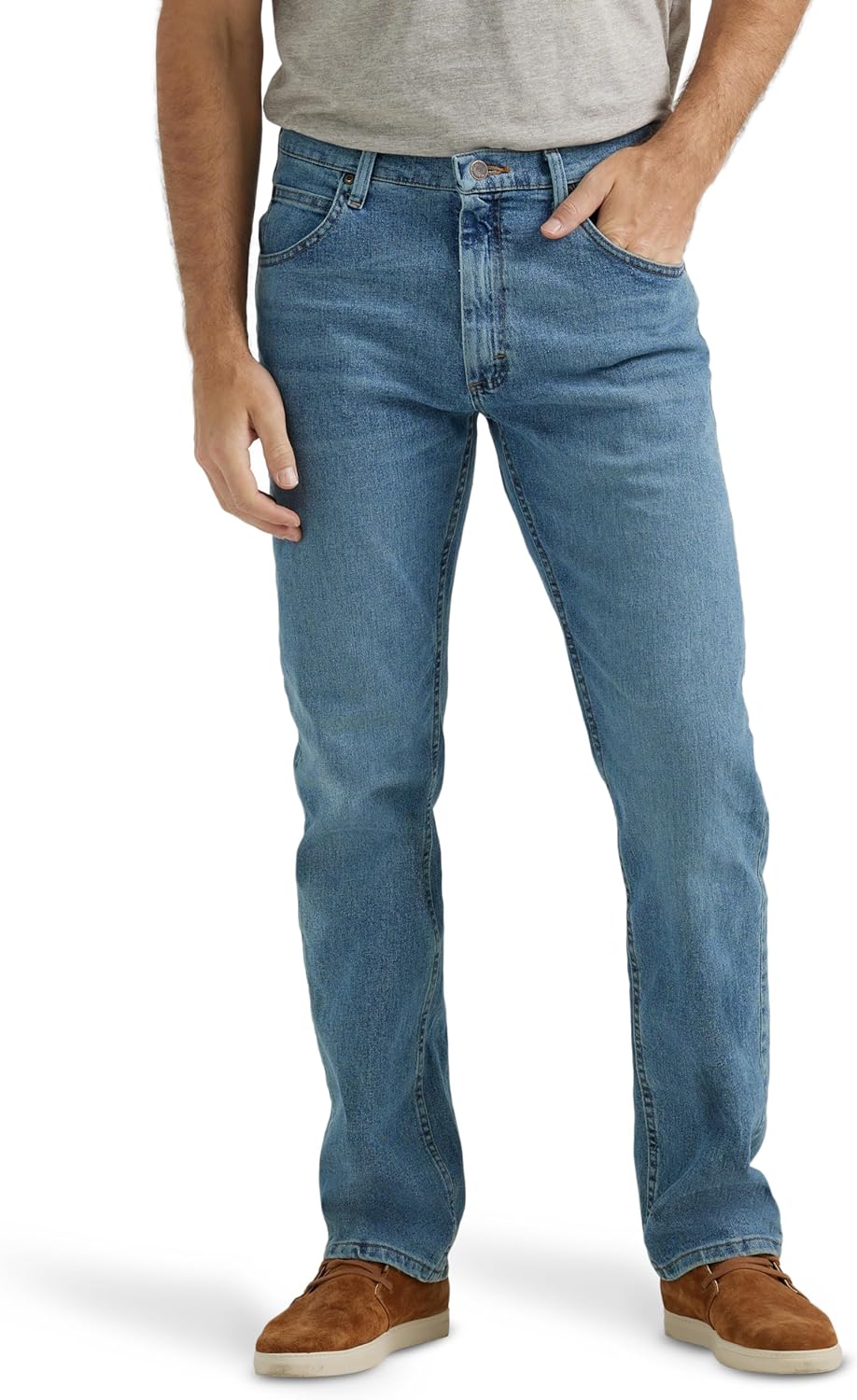 Wrangler mens Wrangler Authentics Men's Classic 5-Pocket Regular Fit Flex Jean Jeans