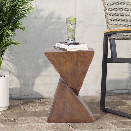 medla Lightweight Concrete Table: Modern Concrete Accent Side Table Outdoor Patio End Table for Styling Your Home Modern Lightweight Concrete Accent Side Table Outdoor Patio End Table for Styling