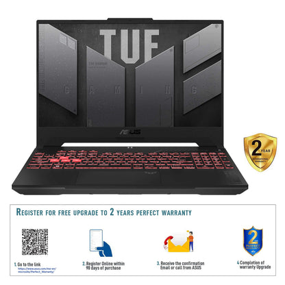 AsUS Tuf Dash A15 Gaming Fa507Rc-Hn018W (Jaeger Gray) Laptop, R7-6800H 16Gb 512Gb Ssd, Nv Rtx3050, Win11 Home, 15.6" Fhd 1920X1080 16:9 144Hz, Hd Webcam, Backlit-Rgb-Eng-Arb-Kb (Upgraded) - CaveHubs