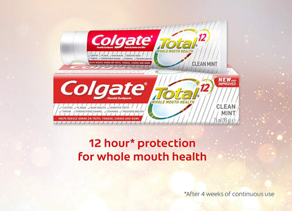 Colgate Total Clean Mint Toothpaste 12 Hour Protection - 3 X 75 ml