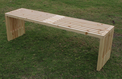 Shadow Bamboo Dining Bench, White Wood Bench, Indoor and Outdoor storage bench, Kitchen, Living room, Garden Furniture