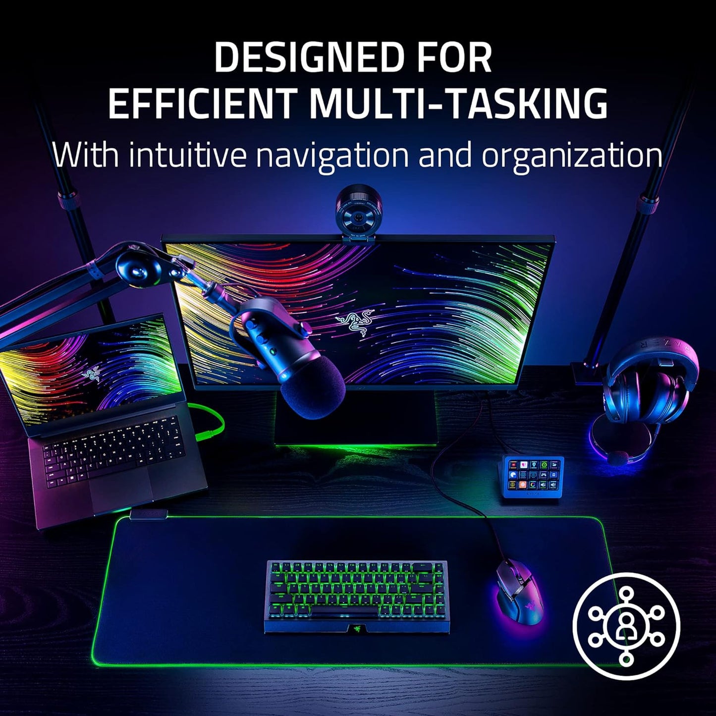 Razer Stream Controller: All-in-one Keypad for Streaming - 12 Haptic Switchblade Keys - 6 Tactile Analog Dials - 8 Programmable Buttons - Designed for Efficient Multi-Tasking