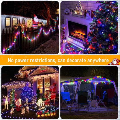 Quntis Battery Powered Led String Lights,132FT 300 LEDs Twinkle Outdoor Lights 8 Mode with Timer Decoration for Patio Decor Gazebo Balcony Garden Bedroom Holiday Camping Party Christmas, Warm White