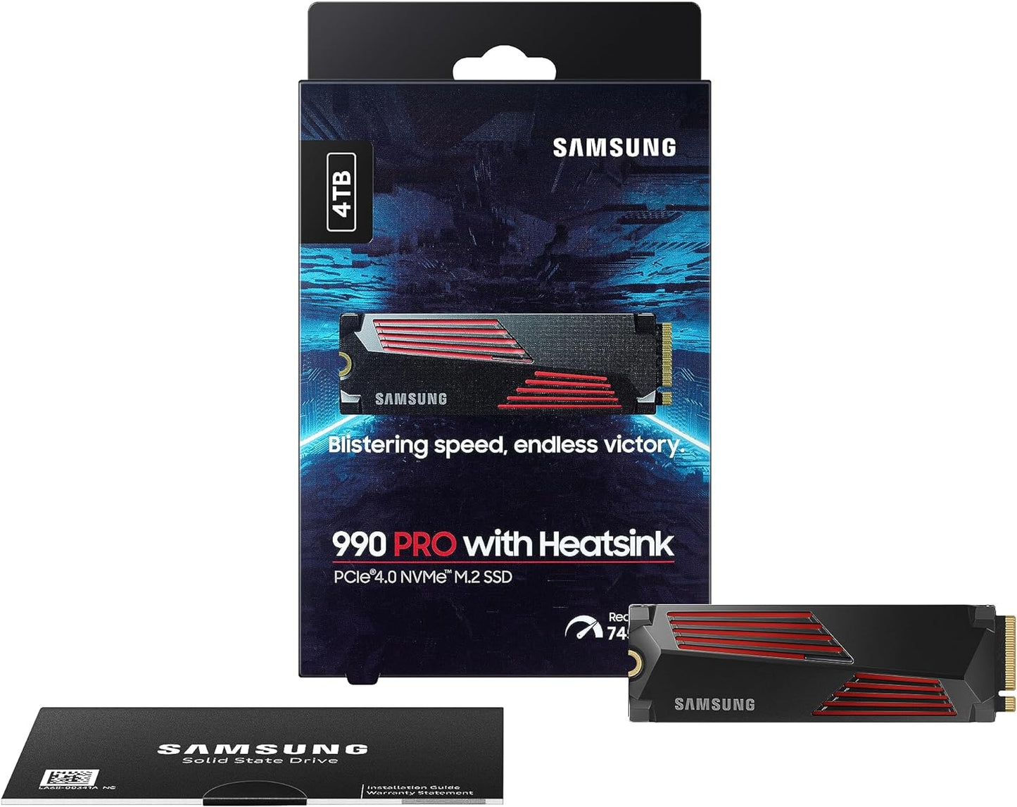 Samsung 990 PRO With Heatsink SSD 2TB PCIe 4.0 M.2 Internal Solid State Drive Up to 7,450 MB/s Read, 6,900 MB/s Write With Heatsink MZ-V9P2T0CW - CaveHubs