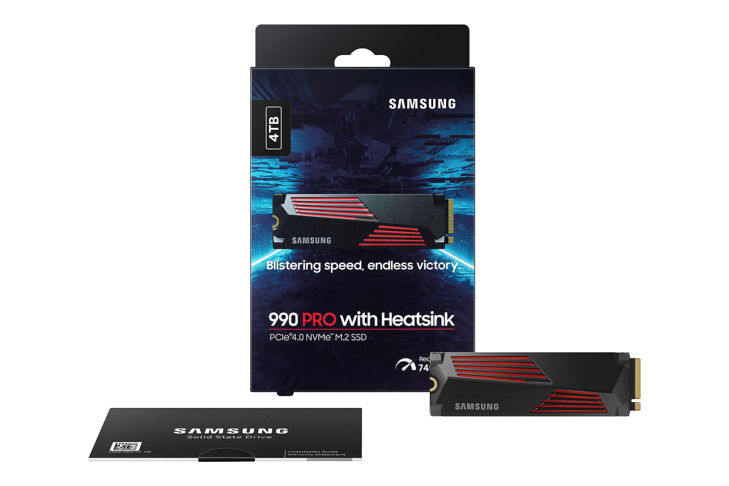 Samsung 990 PRO With Heatsink SSD 2TB PCIe 4.0 M.2 Internal Solid State Drive Up to 7,450 MB/s Read, 6,900 MB/s Write With Heatsink MZ-V9P2T0CW - CaveHubs