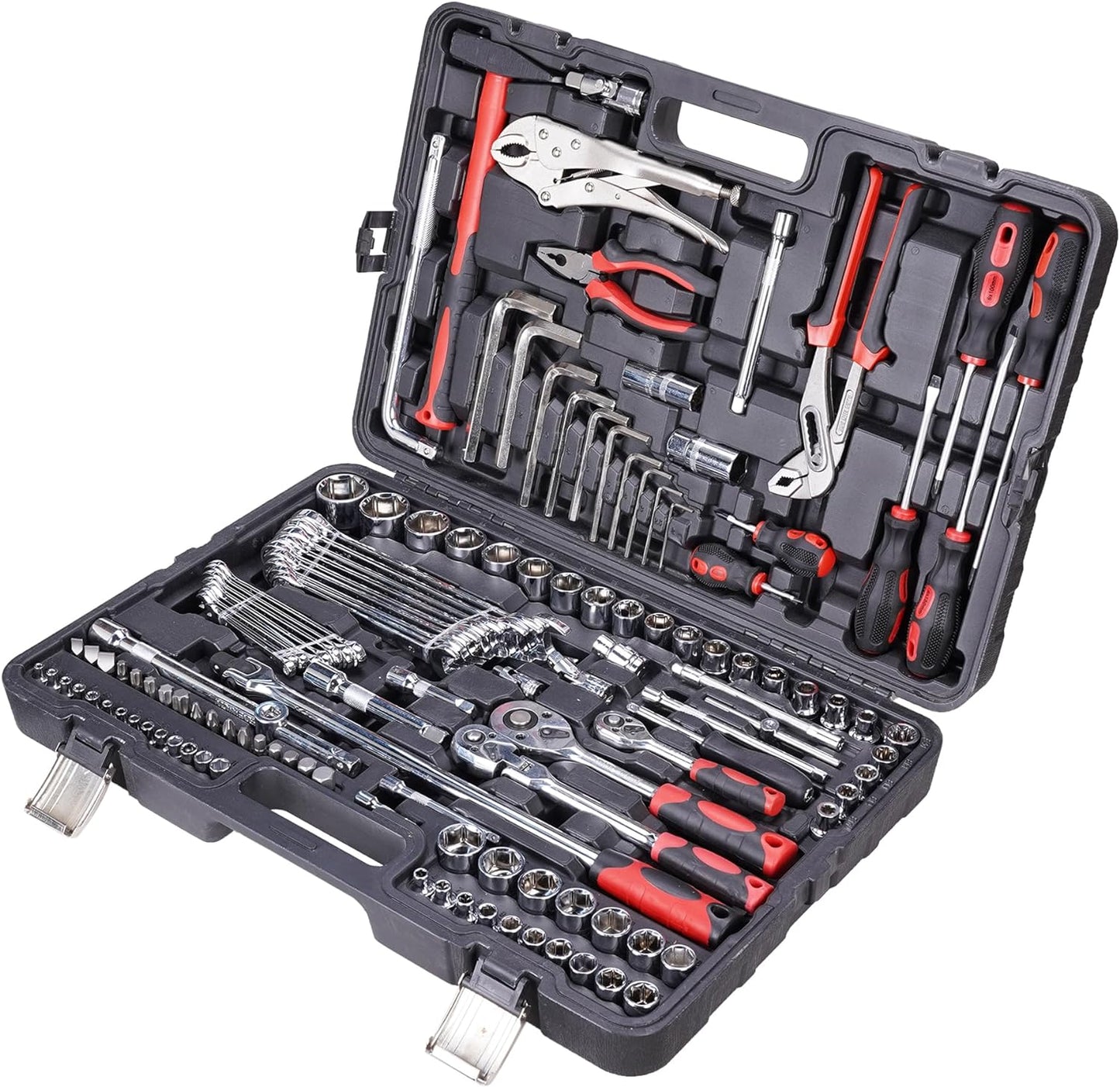 Royal Power Professional Comprehensive Repair Mixed Tool Sets. Combination Wrench, Pliers, Claw Hammer, Adjustable wrench, Screwdrivers (86pc)