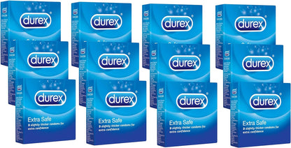 Durex Extra Safe Extra Lubed Condoms for Men, Pack of 3 x12 boxes (36 pieces)