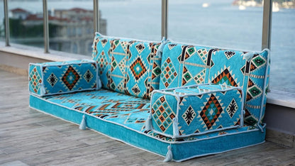 Arabic Sofa Floor Seating, Pallet Sofa, Floor Cushions, Sectional Sofas, Arabic Majlis, Loveseat Sofa, Sitting Cushion (4'' Thickness Sofa)