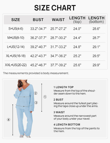 MEROKEETY Women's 2 Piece Outfits Fuzzy Fleece Pajama Set Long Sleeve Top Wide Leg Pants Loungewear