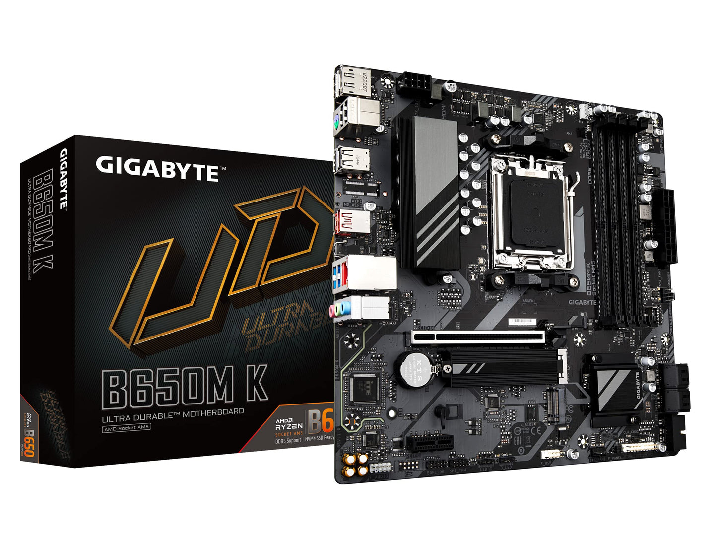 GIGABYTE B550M DS3H AC (AM4 AMD/B550/Micro ATX/Dual M.2/SATA 6Gb/s/USB 3.2 Gen 1/PCIe 4.0/HMDI/DVI/DDR4/Motherboard)