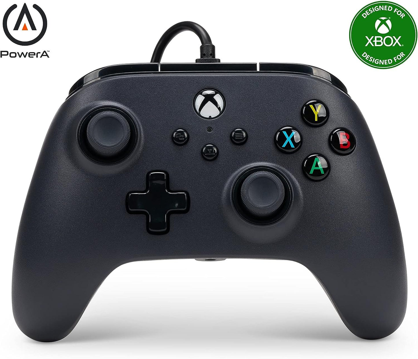 PowerA Wired Controller for Xbox Series X|S - White, gamepad, wired video game controller, gaming controller, works with Xbox One - Xbox Series X