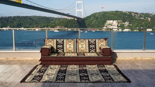 Sofas and Loveseat, Arabic Majlis, Pallet Sofa Sectionals, Turkish Sofa Set, Arabic Sofa Floor Cushions, Floor Pillows, Bench Cushions (Sofa + Rug)