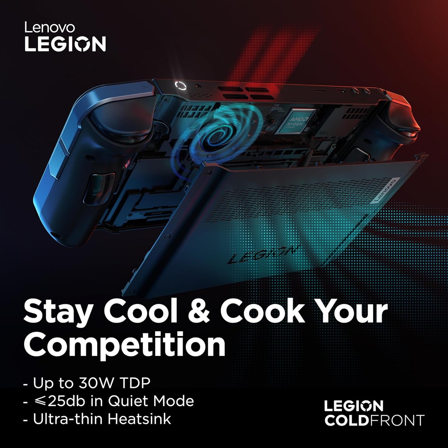 Lenovo Legion Go, Handheld Gaming, AMD Ryzen Z1 Extreme Processor, 16GB RAM, 512GB SSD Storage, Integrated AMD Radeon Graphics, 8.8"WQXGA 144Hz Display, Windows 11 - [83E10030AX]