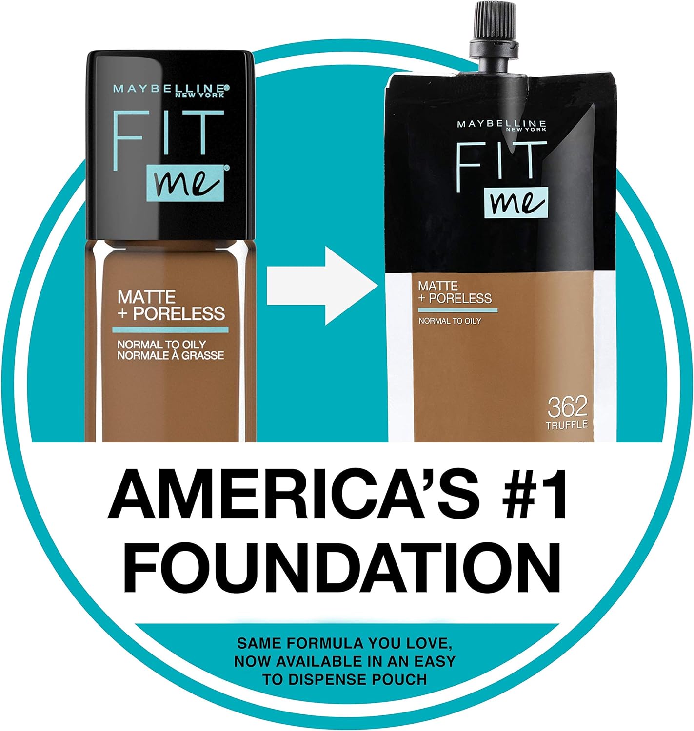 Maybelline Fit Me Matte + Poreless Liquid Oil-Free Foundation Makeup, Soft Tan, 1 Count (Packaging May Vary)