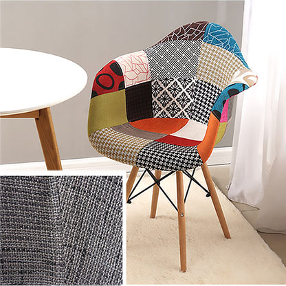 LANNY Modern Designer Dining Chair Colorful Eames Fabric Casual Chair with ARM, Creative Cloth Chairs Suitable For Home Office Living Room